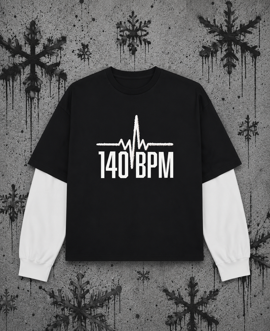 140 BPM oversized graphic T-shirt by Bastee, front view