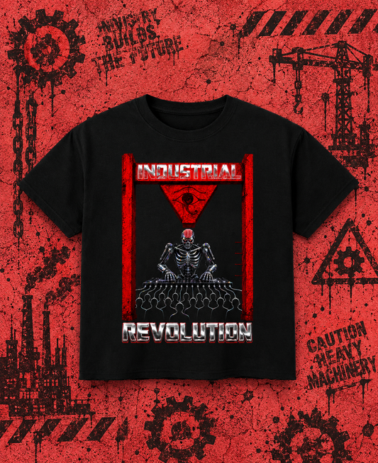 Industrial Revolution boxy fit graphic t-shirt by Bastee, front view